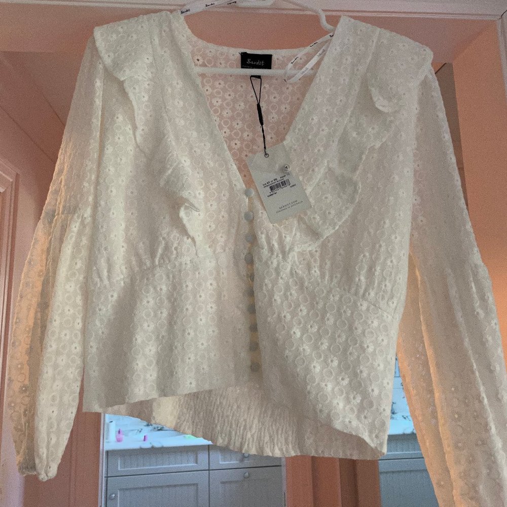 Bardot White Eyelet Blouse - Picture 5 of 7